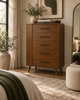 Emery 33" Walnut 5-Drawer Chest