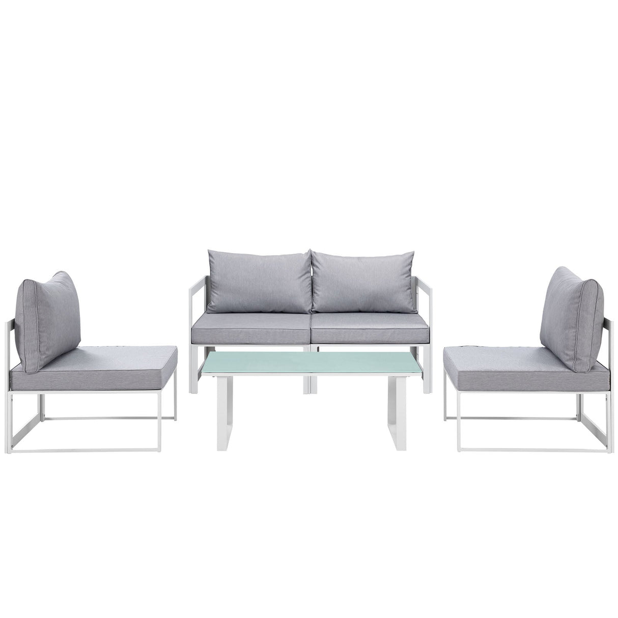 Fortuna 5 Piece Outdoor Patio Sectional Sofa Set