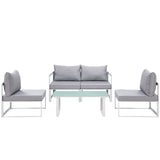 Fortuna 5 Piece Outdoor Patio Sectional Sofa Set