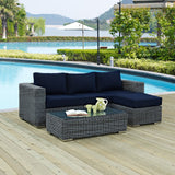 Summon 3 Piece Outdoor Patio Sunbrella® Sectional Set