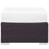 Convene Outdoor Patio Fabric Square Ottoman