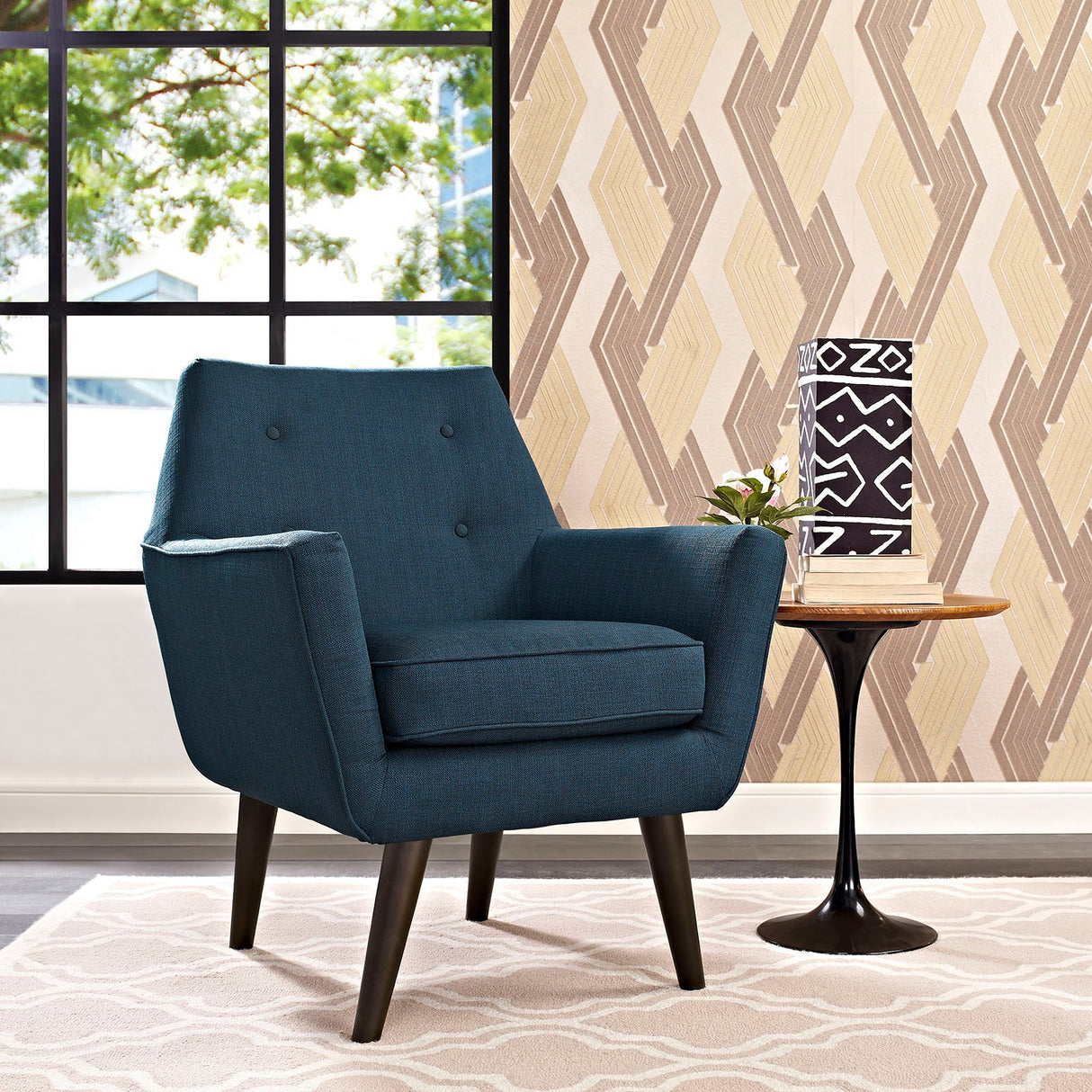 Posit Upholstered Fabric Armchair