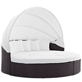 Convene Wicker Rattan Outdoor Patio Canopy Sectional Daybed