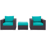 Convene 3 Piece Outdoor Patio Sofa Set