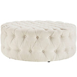 Amour Upholstered Fabric Ottoman
