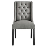 Baronet Button Tufted Fabric Dining Chair