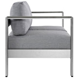 Shore Outdoor Patio Aluminum Loveseat
