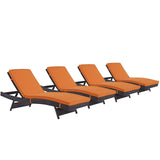 Convene Chaise Outdoor Patio Set of 4