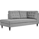 Empress Upholstered Fabric Left Facing Bumper