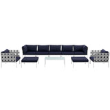 Harmony 10 Piece Outdoor Patio Aluminum Sectional Sofa Set
