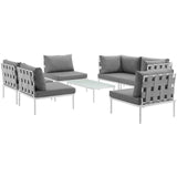 Harmony 7 Piece Outdoor Patio Aluminum Sectional Sofa Set