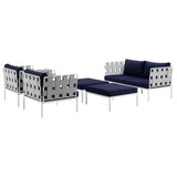 Harmony 5 Piece Outdoor Patio Aluminum Sectional Sofa Set