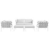 Harmony 5 Piece Outdoor Patio Aluminum Sectional Sofa Set