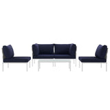 Harmony 5 Piece Outdoor Patio Aluminum Sectional Sofa Set