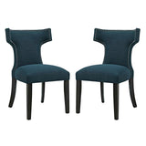 Curve Fabric Dining Side Chair Set of 2