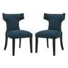 Curve Fabric Dining Side Chair Set of 2