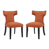 Curve Fabric Dining Side Chair Set of 2