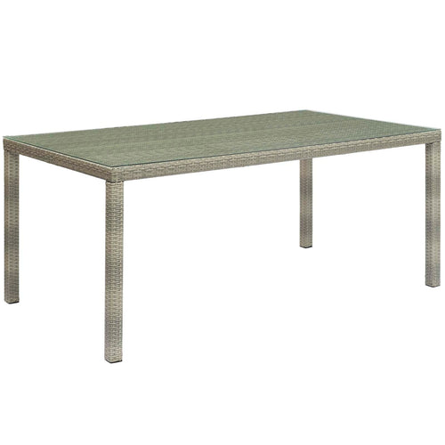 Conduit Outdoor Patio Wicker Rattan Dining Table