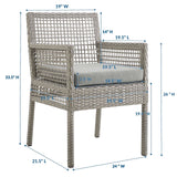 Aura Outdoor Patio Wicker Rattan Dining Armchair
