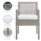 Aura 7 Piece Outdoor Patio Wicker Rattan Set - Modern Coastal & Weather-Resistant