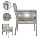 Aura 7 Piece Outdoor Patio Wicker Rattan Set - Modern Coastal & Weather-Resistant