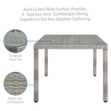 Aura 7 Piece Outdoor Patio Wicker Rattan Set - Modern Coastal & Weather-Resistant