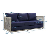 Aura Outdoor Patio Wicker Rattan Sofa