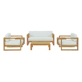 Upland 6 Piece Outdoor Patio Teak Set