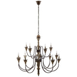 Nobility Pendant Light Ceiling Candelabra Chandelier - French Vintage & Carved Wood Statement