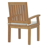 Marina 7 Piece Outdoor Patio Teak Dining Set - Coastal Modern & Weather Resistant