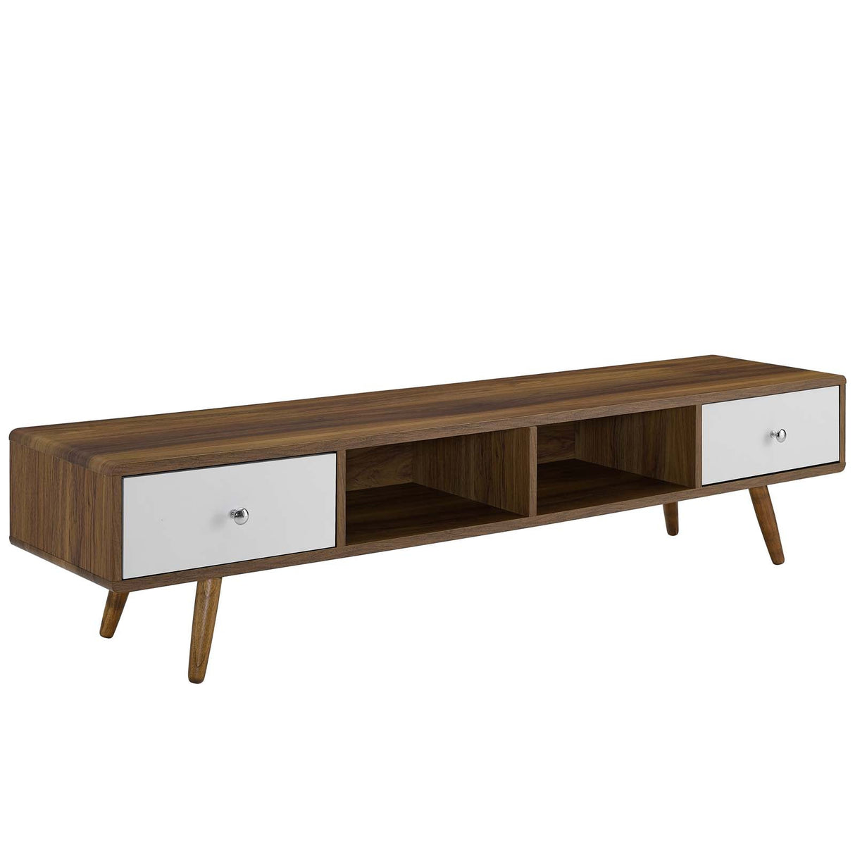 Transmit 70" Media Console Wood TV Stand - Mid-Century Modern & Entertainment Storage