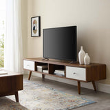 Transmit 70" Media Console Wood TV Stand - Mid-Century Modern & Entertainment Storage