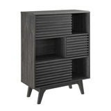 Render Three-Tier Display Storage Cabinet Stand - Mid-Century Modern & Versatile Living Room Storage