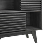 Render Three-Tier Display Storage Cabinet Stand - Mid-Century Modern & Versatile Living Room Storage