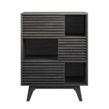 Render Three-Tier Display Storage Cabinet Stand - Mid-Century Modern & Versatile Living Room Storage