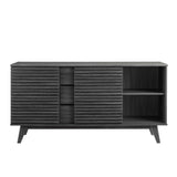 Render 63" Sideboard Buffet Table or TV Stand - Mid-Century Modern & Multi-Functional Storage