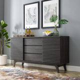 Render 63" Sideboard Buffet Table or TV Stand - Mid-Century Modern & Multi-Functional Storage