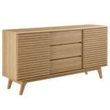 Render 63" Sideboard Buffet Table or TV Stand - Mid-Century Modern & Multi-Functional Storage