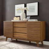 Render 63" Sideboard Buffet Table or TV Stand - Mid-Century Modern & Multi-Functional Storage