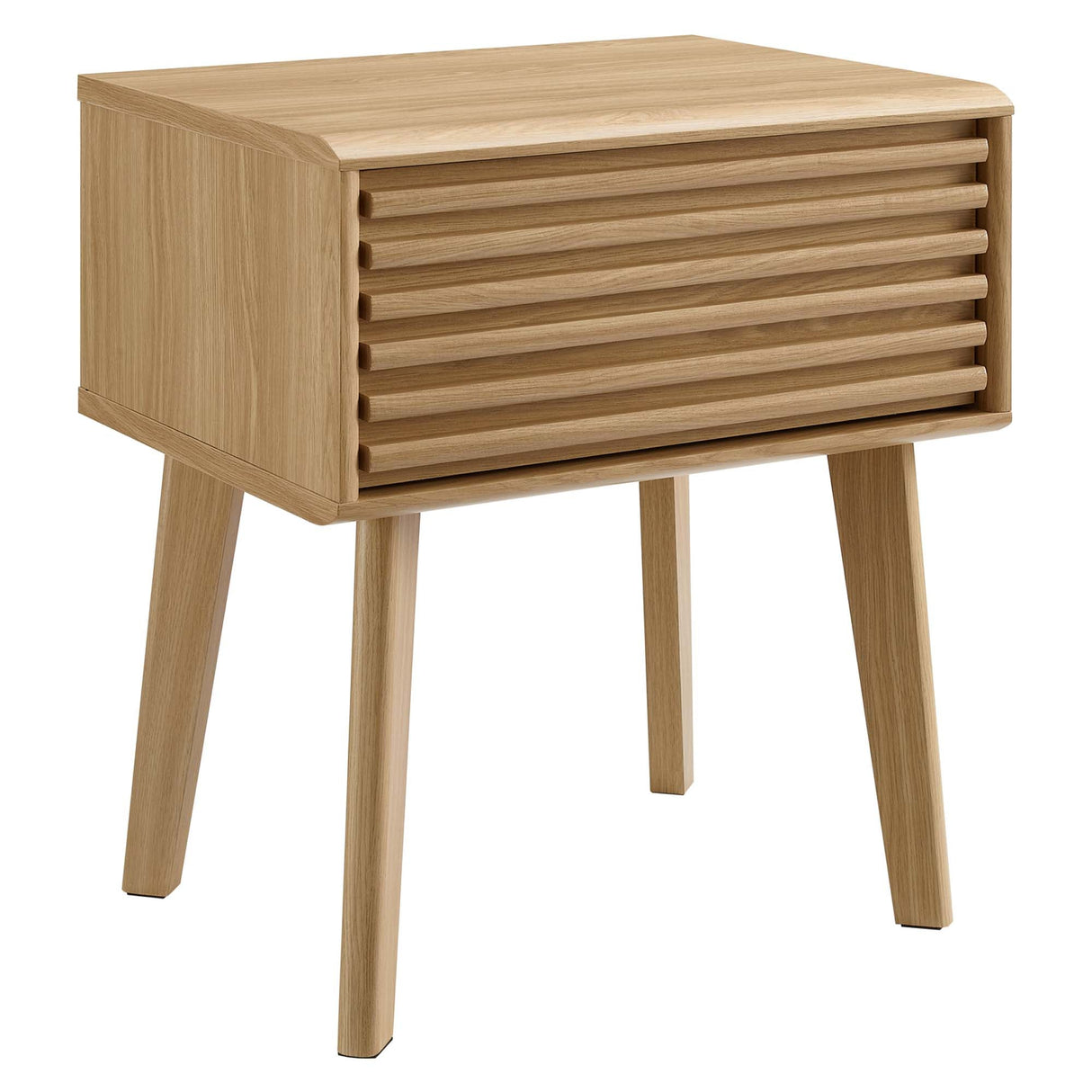 Render End Table - Mid-Century Modern Side Table with Storage Drawer