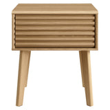 Render End Table - Mid-Century Modern Side Table with Storage Drawer