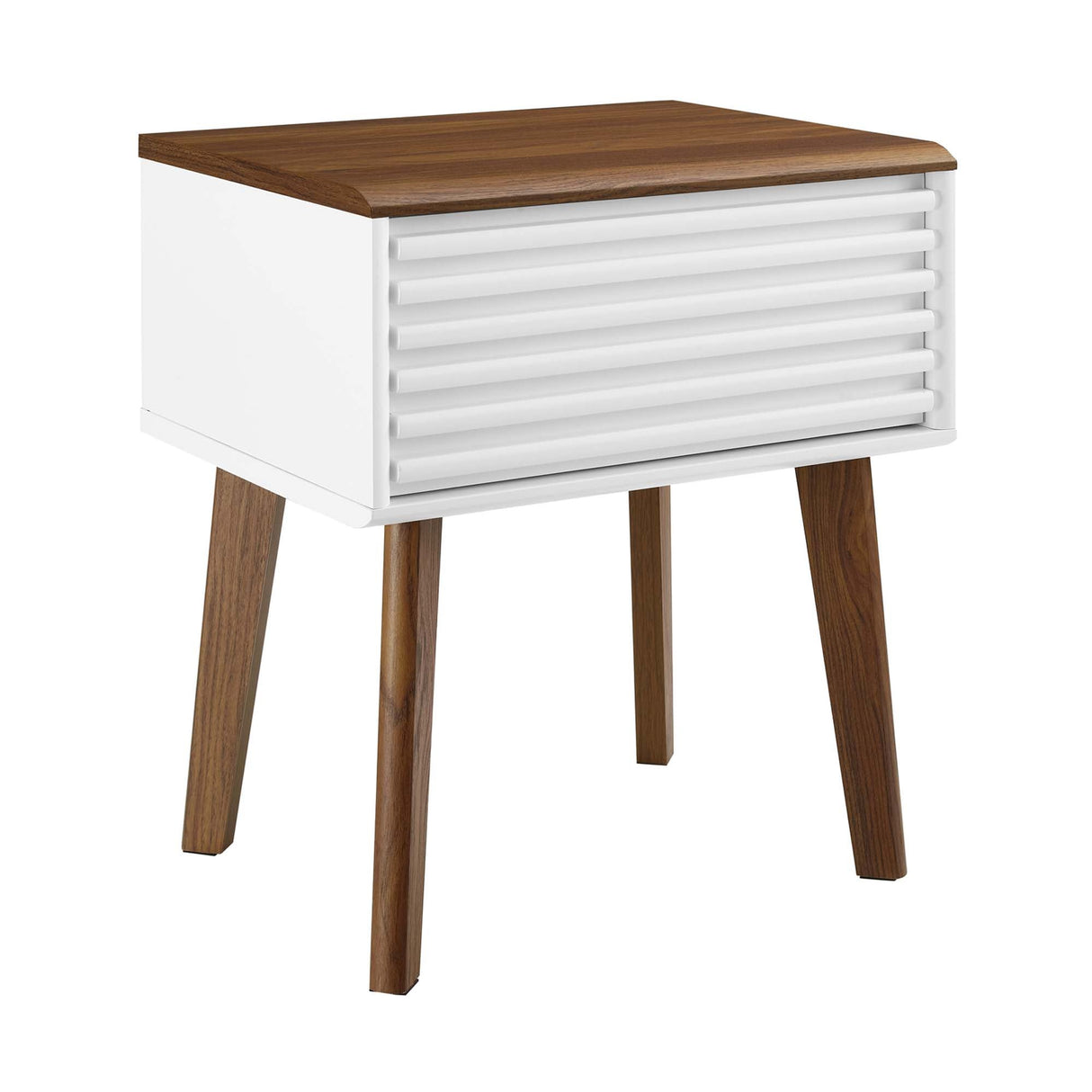 Render End Table - Mid-Century Modern Side Table with Storage Drawer