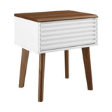 Render End Table - Mid-Century Modern Side Table with Storage Drawer
