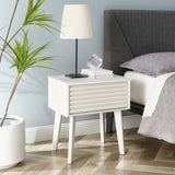 Render End Table - Mid-Century Modern Side Table with Storage Drawer