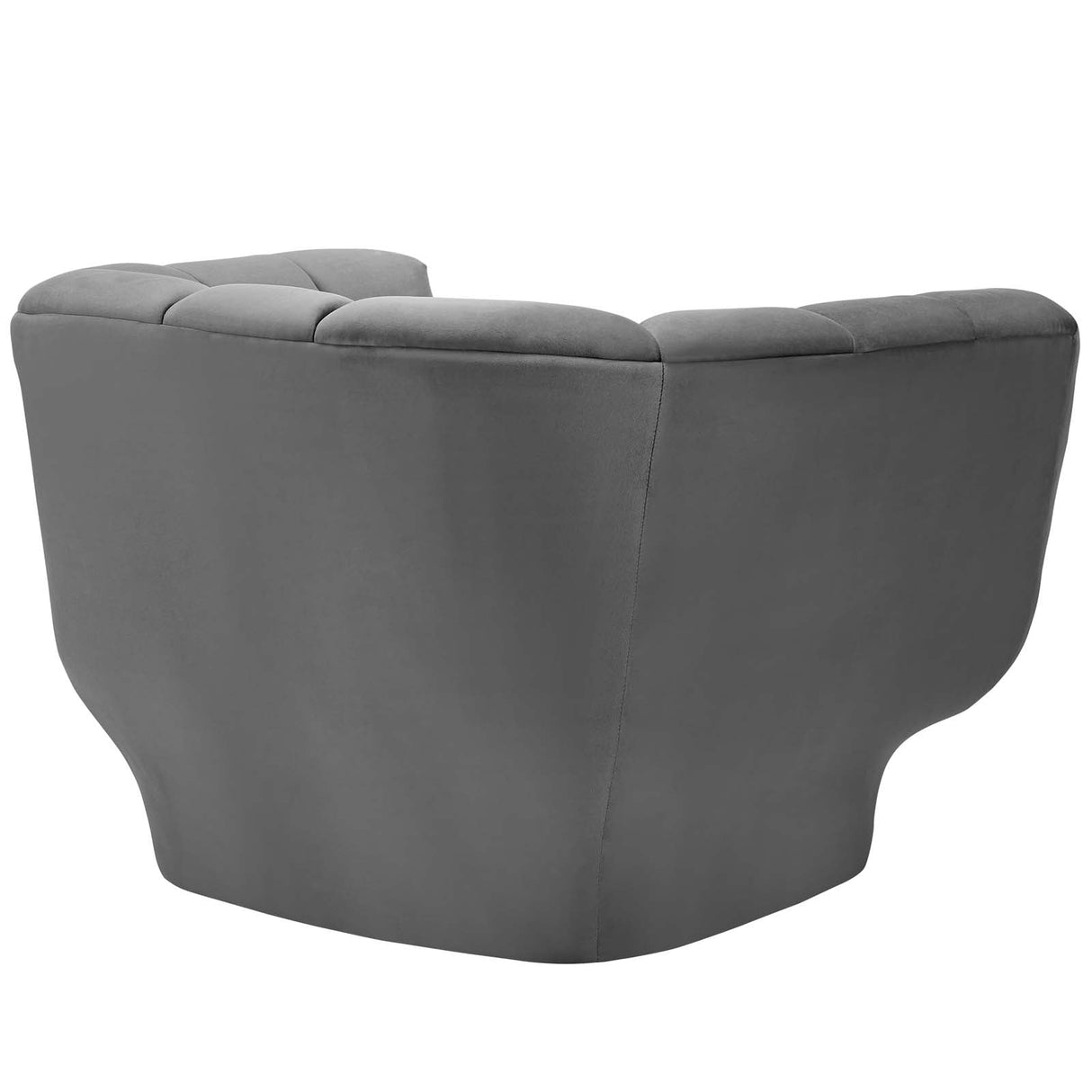 Entertain Vertical Channel Tufted Performance Velvet Armchair - Mid-Century Modern & Stain-Resistant