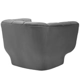 Entertain Vertical Channel Tufted Performance Velvet Armchair - Mid-Century Modern & Stain-Resistant