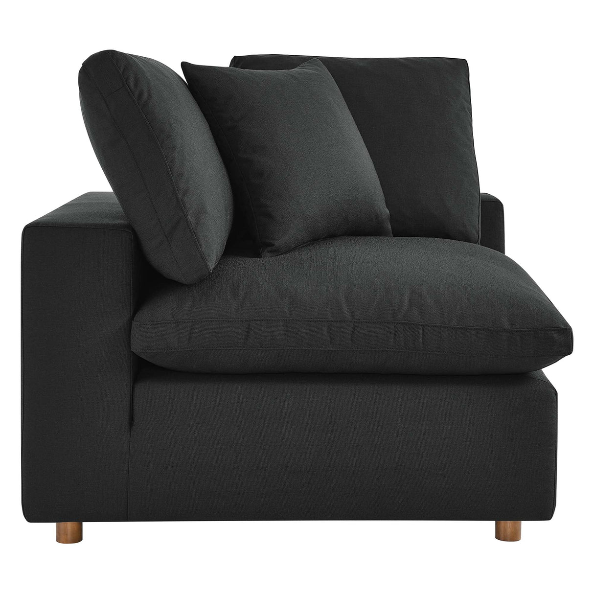 Commix Down Filled Overstuffed 2 Piece Sectional Sofa Set - Modern Cloud Aesthetic & Deep Seating Comfort