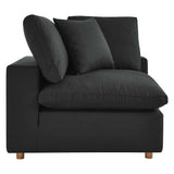 Commix Down Filled Overstuffed 2 Piece Sectional Sofa Set - Modern Cloud Aesthetic & Deep Seating Comfort