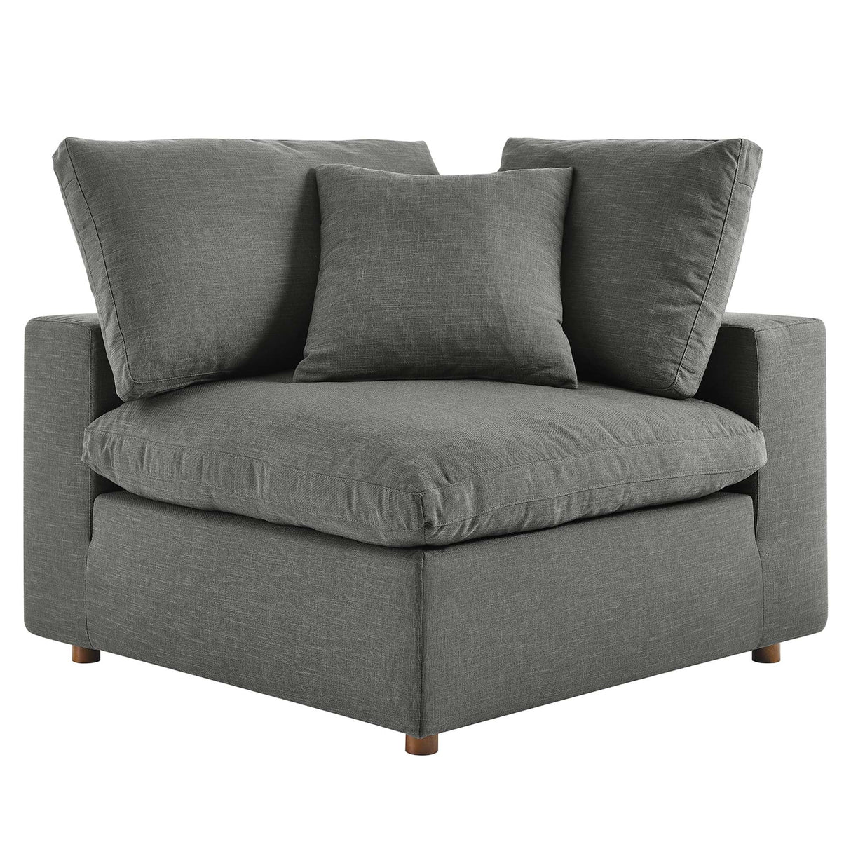 Commix Down Filled Overstuffed 2 Piece Sectional Sofa Set - Modern Cloud Aesthetic & Deep Seating Comfort
