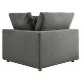 Commix Down Filled Overstuffed 2 Piece Sectional Sofa Set - Modern Cloud Aesthetic & Deep Seating Comfort